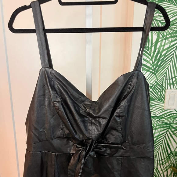 Eloquii Black Faux Leather Midi Dress Size 18 NWT - Picture 3 of 11